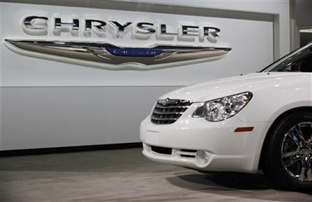 A Chrysler Sebring sits in front of the Chrysler logo at the New York International Auto Show in New York A Chrysler Sebring sits in front of the Chrysler logo at the New York International Auto Show in New York