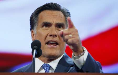 Republican presidential candidate and former Governor of Massachusetts Mitt Romney addresses the third session of the 2008 Republican National Convention in St. Paul, Minnesota September 3, 2008. REUTERS/Brian Snyder Republican presidential candidate and former Governor of Massachusetts Mitt Romney addresses the third session of the 2008 Republican National Convention in St. Paul, Minnesota September 3, 2008. REUTERS/Brian Snyder