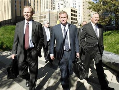 NFL commissioner Roger Goodell enters a federal courthouse to resume talks regarding labor and revenue issues between the NFL and the NFL Pl