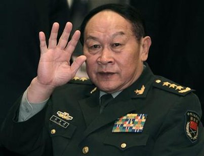 China's Defence Minister Liang waves during the IISS Asia Security Summit in Singapore China's Defence Minister Liang waves during the IISS Asia Security Summit in Singapore