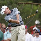 Steve Stricker of the U.S. hits his tee shot on the 11th hole during the final round of the Memorial Tournament at Muirfield Village Golf Cl Steve Stricker of the U.S. hits his tee shot on the 11th hole during the final round of the Memorial Tournament at Muirfield Village Golf Cl