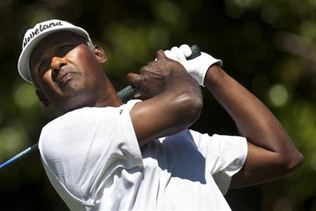 Singh watches his tee shot on the 11th hole during the Wells Fargo Championship golf tournament in Charlotte Singh watches his tee shot on the 11th hole during the Wells Fargo Championship golf tournament in Charlotte