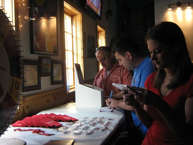 Q106 and Budweiser stopped by the Blue Gill Grill to get you signed up to win tickets for the "Bash At The Track"!