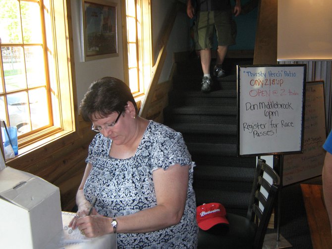 Q106 and Budweiser stopped by the Blue Gill Grill to get you signed up to win tickets for the "Bash At The Track"!