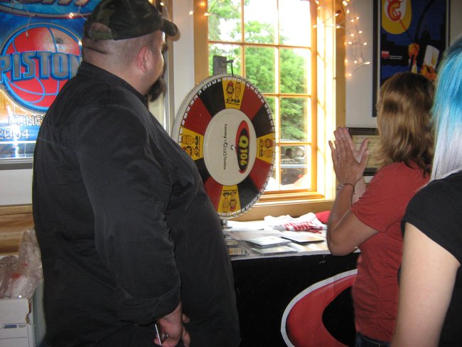 Q106 and Budweiser stopped by the Blue Gill Grill to get you signed up to win tickets for the "Bash At The Track"!
