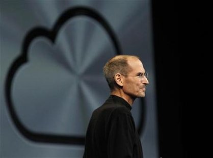 Steve Jobs takes the stage to discuss the iCloud service at the Apple Worldwide Developers Conference in San Francisco Steve Jobs takes the stage to discuss the iCloud service at the Apple Worldwide Developers Conference in San Francisco
