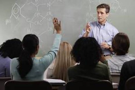 A teacher in a classroom