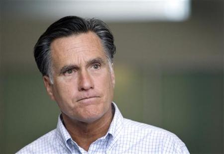 Former Massachusetts governor and likely Republican presidential candidate Romney listens to question from reporter at University of Nevada, Former Massachusetts governor and likely Republican presidential candidate Romney listens to question from reporter at University of Nevada,