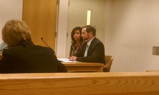 Nadia Zahirudin in Outagamie County court for her initial appearance on Thursday, June 9, 2011. (courtesy of FOX 11)
Nadia Zahirudin in Outagamie County court for her initial appearance on Thursday, June 9, 2011. (courtesy of FOX 11)