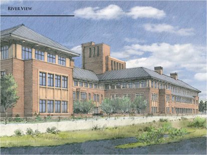 Architectural rendering of GVSU's new L. Willian Seidman Center in Grand Rapids Architectural rendering of GVSU's new L. Willian Seidman Center in Grand Rapids