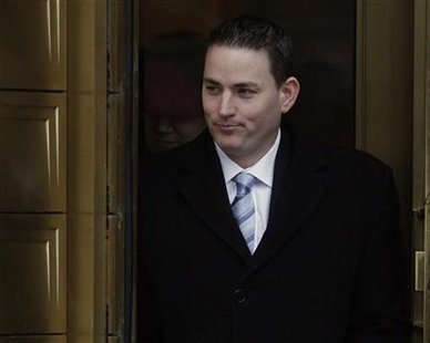 Goffer, one of the seven defendants in the Galleon insider trading case, leaves the Manhattan Federal Court after his arraignment in New Yor