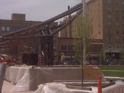 The stage on the 400-block in Wausau, WI The stage on the 400-block in Wausau, WI