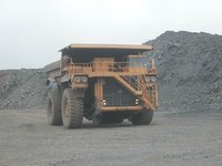 A mine truck.