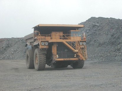 A mine truck.