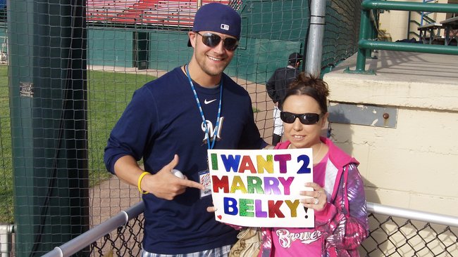 Belky threw out the first pitch at this game.