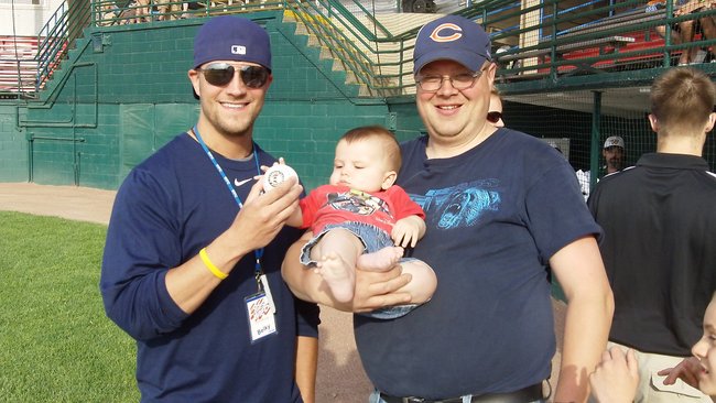 Belky threw out the first pitch at this game.