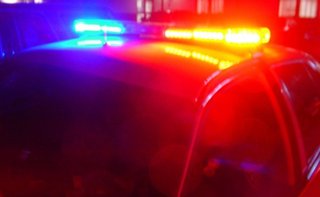 Police lights on a police car