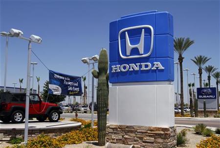 A Honda sign is displayed outside SanTan Honda Superstore in Chandler, Arizona A Honda sign is displayed outside SanTan Honda Superstore in Chandler, Arizona