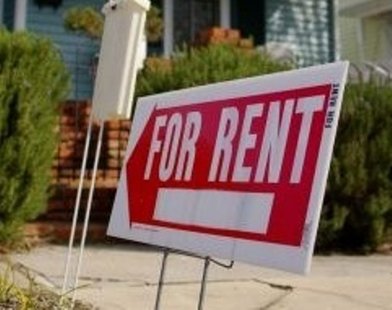 For rent sign. For rent sign.