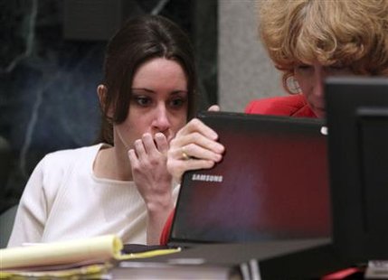 casey anthony crime scene photos skull. Casey Anthony sits with her