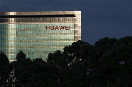 A Huawei plant is lit by a setting sun in the southern Chinese township of Longhau in Guangdong province A Huawei plant is lit by a setting sun in the southern Chinese township of Longhau in Guangdong province