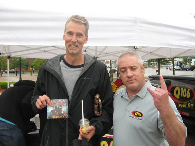 Q106 & McDonald's had a good time with you before the game, the samples of the new McCafe Mango Pineapple Real Fruit Smoothie.