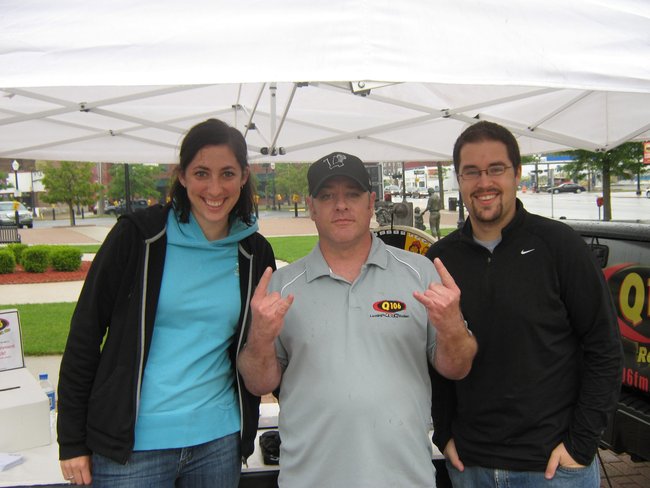 Q106 & McDonald's had a good time with you before the game, the samples of the new McCafe Mango Pineapple Real Fruit Smoothie.