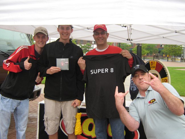 Q106 & McDonald's had a good time with you before the game, the samples of the new McCafe Mango Pineapple Real Fruit Smoothie.