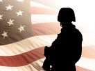 Soldier against U.S. Flag Soldier against U.S. Flag