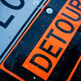 Detour sign Detour sign