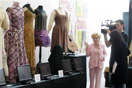 Actress Debbie Reynolds is interviewed at a preview of her vast Hollywood costume and prop collection in Beverly Hills Actress Debbie Reynolds is interviewed at a preview of her vast Hollywood costume and prop collection in Beverly Hills