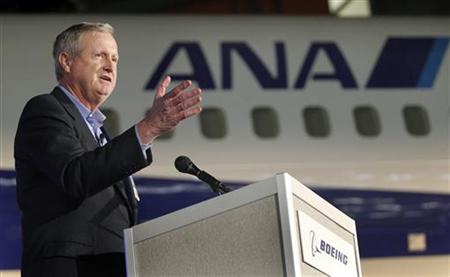 Boeing Commercial Airplanes President and CEO Albaugh speaks at ceremonial roll-out of 1,000th 767 jetliner at Boeing's Commercial Airplane Boeing Commercial Airplanes President and CEO Albaugh speaks at ceremonial roll-out of 1,000th 767 jetliner at Boeing's Commercial Airplane