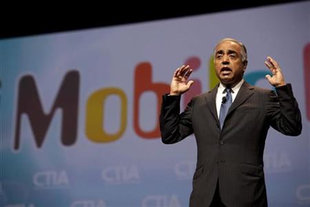 Sanjiv Ahuja, Chairman and CEO of LightSquared delivers his keynote address at the International CTIA wireless industry conference in Orland Sanjiv Ahuja, Chairman and CEO of LightSquared delivers his keynote address at the International CTIA wireless industry conference in Orland
