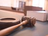 Judge's Gavel In The Courtroom