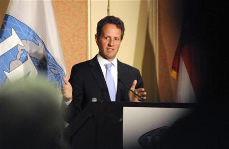 U.S. Treasury Secretary Timothy Geithner speaks at the International Monetary Conference in Atlanta.