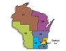A map of Wisconsin's 2010 congressional districts