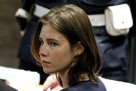 Knox, the U.S. student convicted of killing her British flatmate in Italy three years ago, sits in the courtroom before a trial session in P Knox, the U.S. student convicted of killing her British flatmate in Italy three years ago, sits in the courtroom before a trial session in P