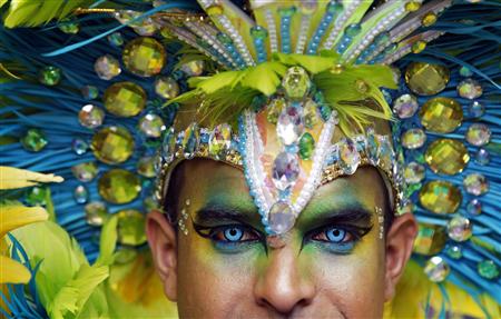 A man takes part in the Gay Pride Parade in New York A man takes part in the Gay Pride Parade in New York