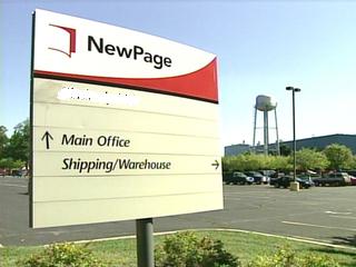 NewPage paper mill sign NewPage paper mill sign