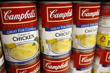 Cream of Chicken Campbell's Condensed Soup is stocked on a shelf at a grocery store in Phoenix Cream of Chicken Campbell's Condensed Soup is stocked on a shelf at a grocery store in Phoenix