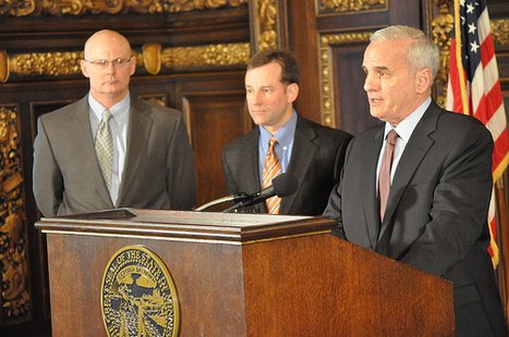 Minnesota Governor Mark Dayton discussing bill. Minnesota Governor Mark Dayton discussing bill.
