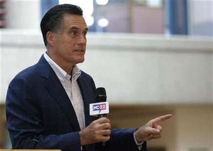 Former Massachusetts Governor Romney speaks during the Greater Des Moines Partnership's Presidential Forum Speaker Series Former Massachusetts Governor Romney speaks during the Greater Des Moines Partnership's Presidential Forum Speaker Series