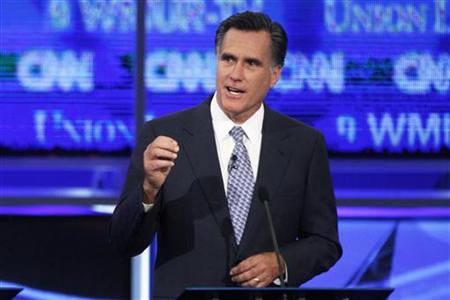 Former Massachusetts Governor Romney speaks during first New Hampshire debate of the 2012 campaign at St. Anselms College in Manchester Former Massachusetts Governor Romney speaks during first New Hampshire debate of the 2012 campaign at St. Anselms College in Manchester