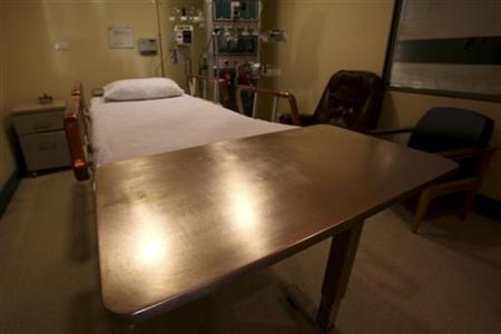 A copper bedside table is seen at the Copper Hospital in Calama city A copper bedside table is seen at the Copper Hospital in Calama city