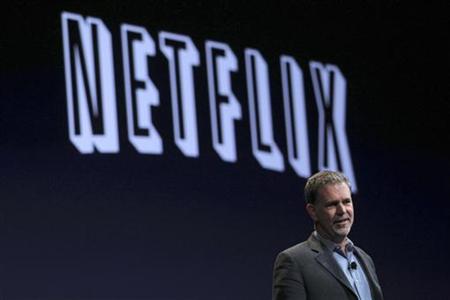 Netflix CEO Reed Hastings speaks during the unveiling of the iPhone 4 by Apple CEO Steve Jobs by in San Francisco, California Netflix CEO Reed Hastings speaks during the unveiling of the iPhone 4 by Apple CEO Steve Jobs by in San Francisco, California