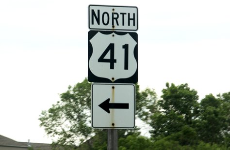 Highway 41 North sign Highway 41 North sign