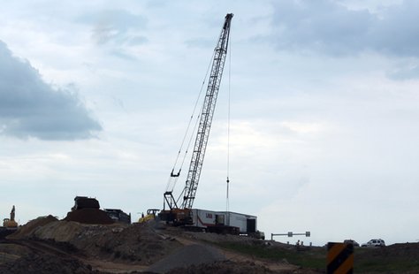 Road Construction - Crane At Work Road Construction - Crane At Work