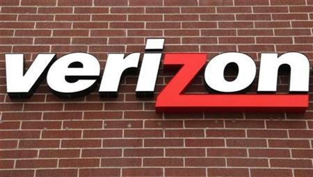 Sign of Verizon Wireless is seen at its store in Westminster Sign of Verizon Wireless is seen at its store in Westminster