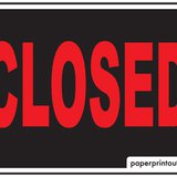 closed sign closed sign