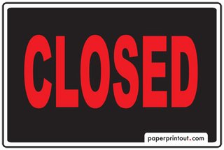closed sign closed sign